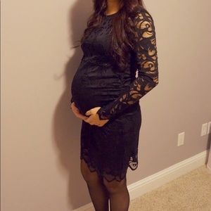 H&M lace maternity dress